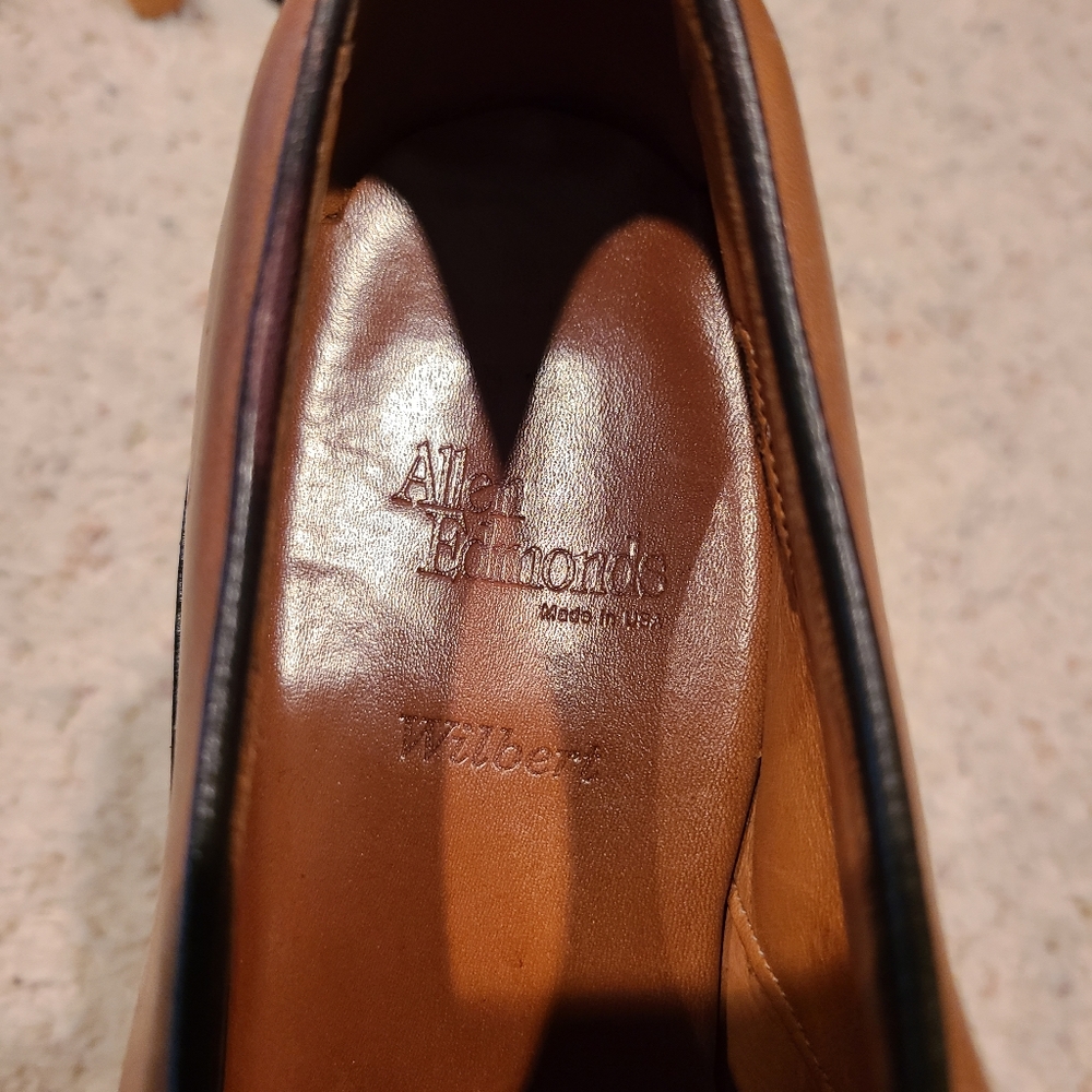 Allen Edmonds Wilbert Brown Split Toe Derby Lace-Up Comfort Shoe Size 9 1/2 D - Picture 11 of 11